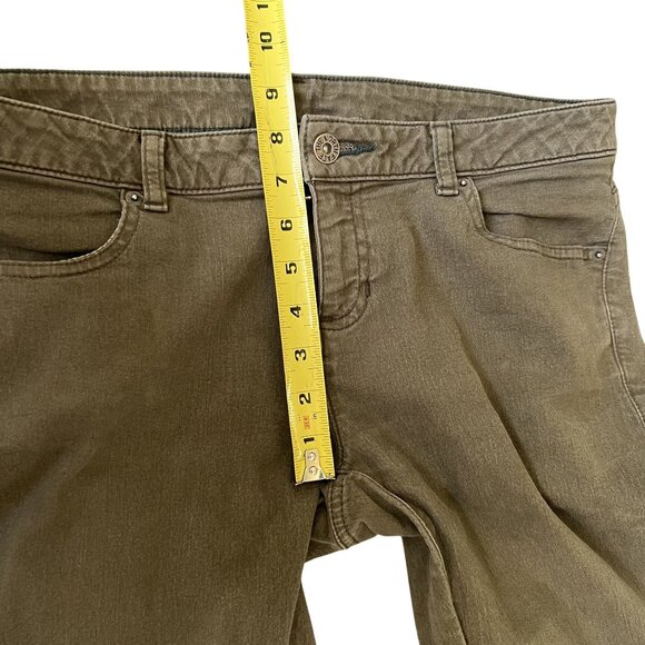 The North Face Womens 12 Olive Green Bootcut Denim Jeans Low Rise Southwestern - Picture 6 of 14